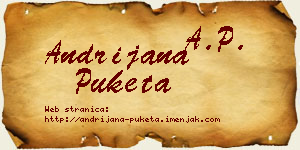 Andrijana Puketa vizit kartica